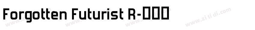 Forgotten Futurist R字体转换